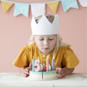 LITTLE DUTCH,  Birthday cake,  24 pieces, Various colours