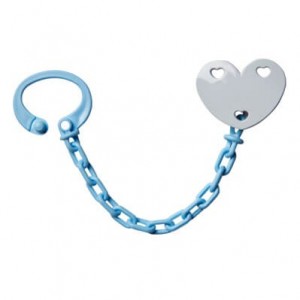Personalised dummy clip, Heart, Several colours available