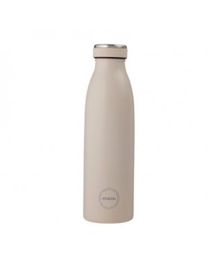 Aya&Ida,  Drinking Bottle, Water Bottle with lid, 500 ml, Cream Beige