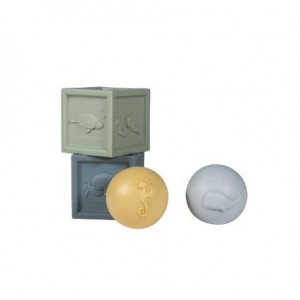 LITTLE DUTCH, Bath toy, Set of cubes and balls, 4-parts, Multicoloured