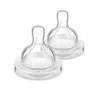 Philips Avent,  Anti-colic teat 2 pack, Clear, Age 1m+