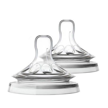 Philips Avent,  Natural teat 2 pack, Clear, Size 6m+
