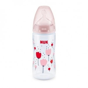 NUK  First Choice, Baby bottle, Blue 0-6 months.