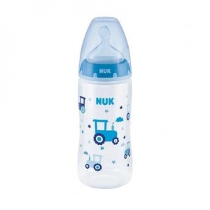 NUK  First Choice, Baby bottle, Blue 0-6 months.