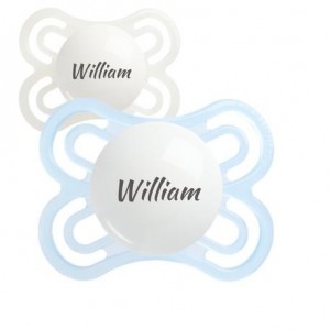 MAM Perfect,  Size 1 (0-6m), Symmetrical - Silicone, Personalised dummies