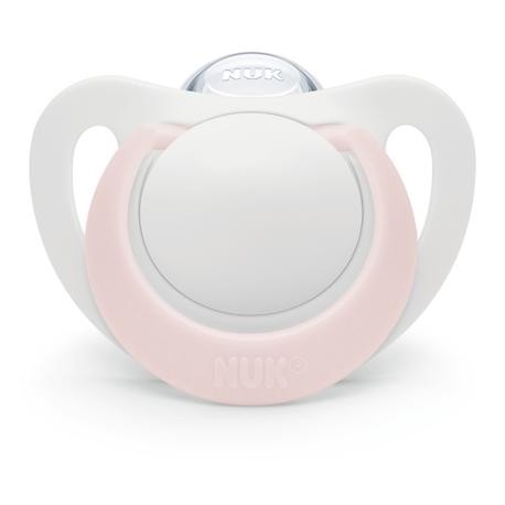 NUK Star,  Size 0 ( 0-2 months), Anatomical - Silicone, Pacifier with name