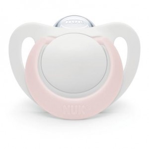 NUK Star,  Size 0 ( 0-2 months), Anatomical - Silicone, Pacifier with name