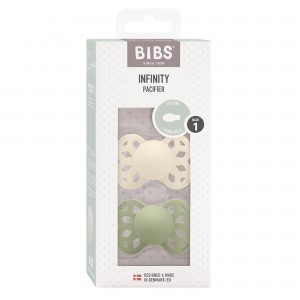 BIBS Infinity 2-pack,  Size 1 (0-6 m), Symmetrical - Silicone