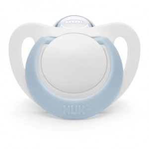 NUK Star,  Size 1 (0-6 months), Anatomical - Silicone, Pacifier with name