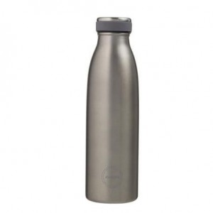Aya&Ida,  Drinking Bottle, Water Bottle with lid, 500 ml, Cool Grey