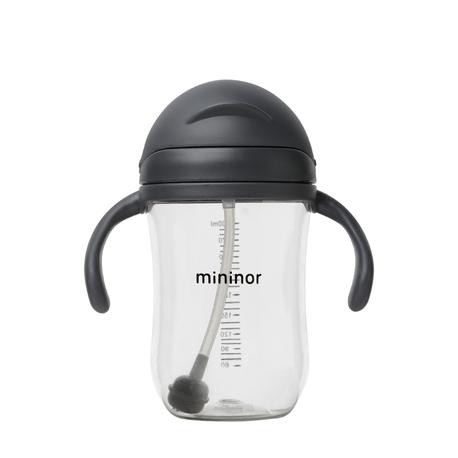MININOR,  Bottle with straw - leak-proof, 330 ml, Black