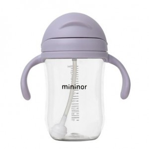 MININOR,  Bottle with straw - leak-proof, 330 ml, Purple