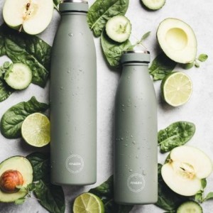 Aya&Ida,  Drinking Bottle, Water Bottle with lid, 750 ml, Tropical Green