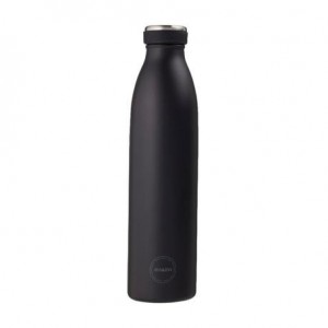Aya&Ida,  Drinking Bottle, Water Bottle with lid, 750 ml, Matte Black