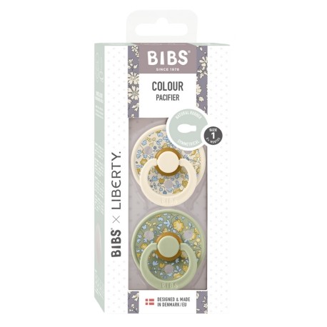 BIBS X LIBERTY, Color 2-pack, Size 1 (0-6 months), Symmetrical - Latex
