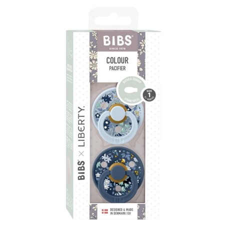 BIBS X LIBERTY, Color 2-pack, Size 1 (0-6 months), Symmetrical - Latex
