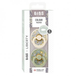 BIBS X LIBERTY, Color 2-pack, Size 2 (6+ months), Symmetrical - Latex