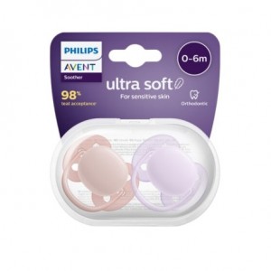 Philips Avent Ultra Soft, Size 1 (0-6 m), Symmetrical - Silicone