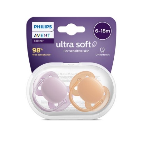 Philips Avent Ultra Soft, Size 2 (6-18 m), Symmetrical - Silicone
