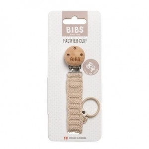 BIBS Pacifier clip - Knitted, Vanilla