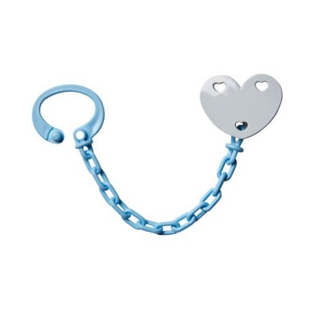 Personalised dummy clip, Heart, 2-pack, Several colours available