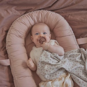 Elodie, Pacifier 3+ months, Soft Terracotta, Round - Silicone