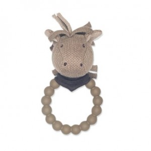 SMALLSTUFF, Rattle and teether, Horse Brown