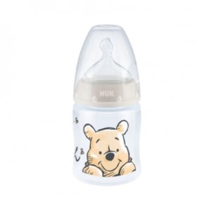 NUK  First Choice, Disney, Baby bottle, Beige, 0-6 months.