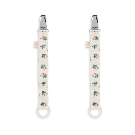 Konges Sløjd, Pacifier Chain 2-pack, Fleur Coloré