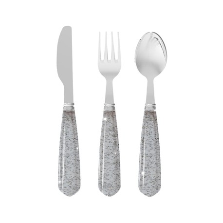 Konges Sløjd, Glitter Cutlery Set, Sparkling Blue