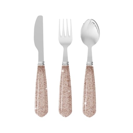 Konges Sløjd, Glitter Cutlery Set, Sparkling Pink