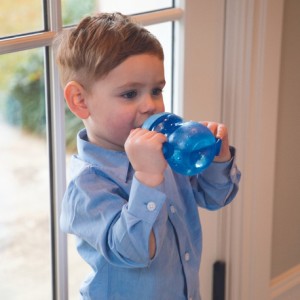 Nüby, Training bottle with two teats, 0+ months., Blue