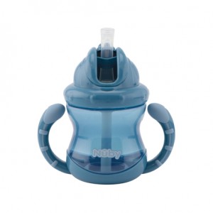 Nüby, Flip-it cup with double handle, 12+ months, Blue