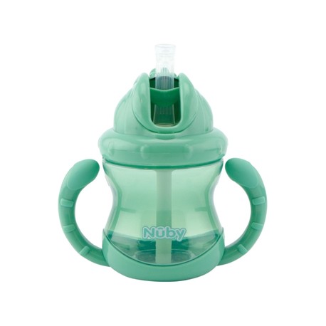 Nüby, Flip-it cup with double handle, 12+ months, Green
