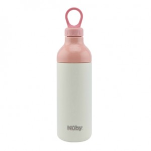 Nüby, Stainless Steel Water Bottle, 4 years old, Pink