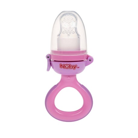 Nüby, Silicone nipple for feeding, 6 months, Pink