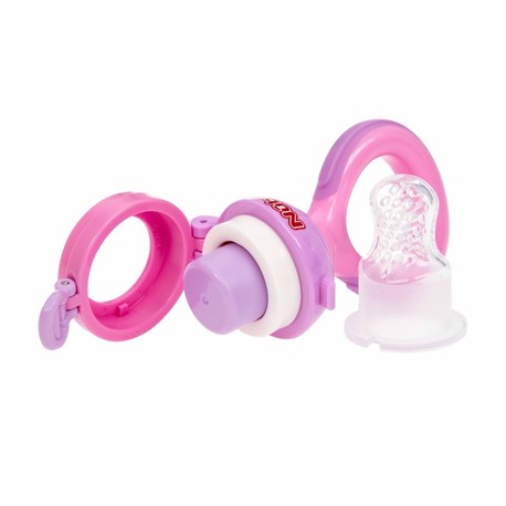 Nüby, Silicone nipple for feeding, 6 months, Pink