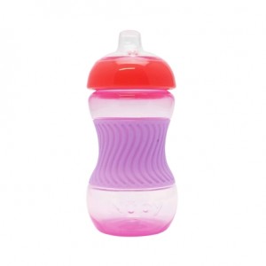 Nüby, Mini Grip cup with silicone band, 4+ months, Pink