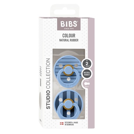 BIBS Studio Line - 2 pack,  Size 2 (6+ m), Round - Latex