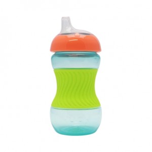 Nüby, Mini Grip cup with silicone band, 4+ months, Green