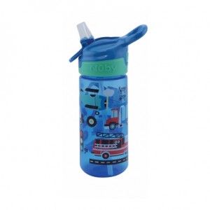 Nüby, No-spill bottle with straw, Blue