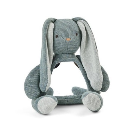 SMALLSTUFF, Activity bunny with mirror, Soft blue and green