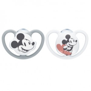 NUK Space Disney, Size 2 (6-18m), Anatomical - Silicone, 2-pack
