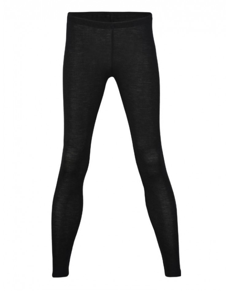 Women's leggings in merino wool, Black