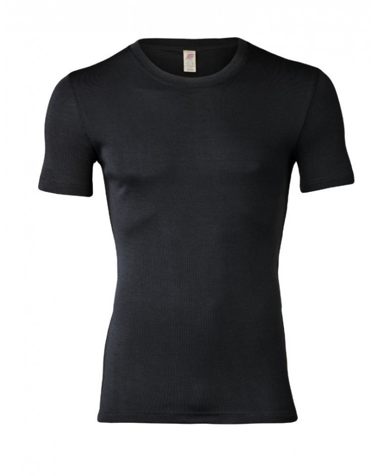 T-shirt for men in merino wool, Black