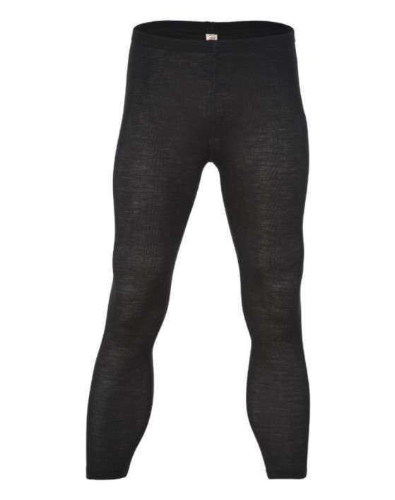 Merino wool leggings for men, Black