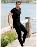 Merino wool leggings for men, Black