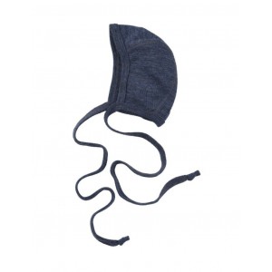 Baby helmet in 100% organic wool, Blue mélange