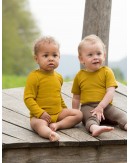 Bodysuit in wool, Saffron