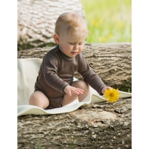 Bodysuit in wool, Walnut